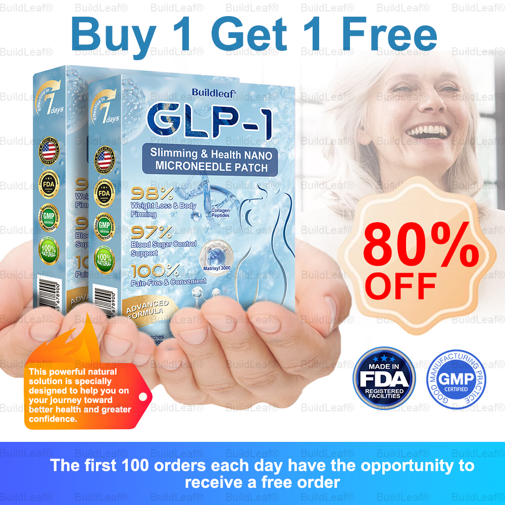 🎁FDA Store | BuildLeaf® GLP-1 Nano-Microneedle Patch with Collagen & Matrixyl 3000 丨Obesity,Cardiovascular Diseas, Diabetes, Sleep Apnea, Joint Problems and More